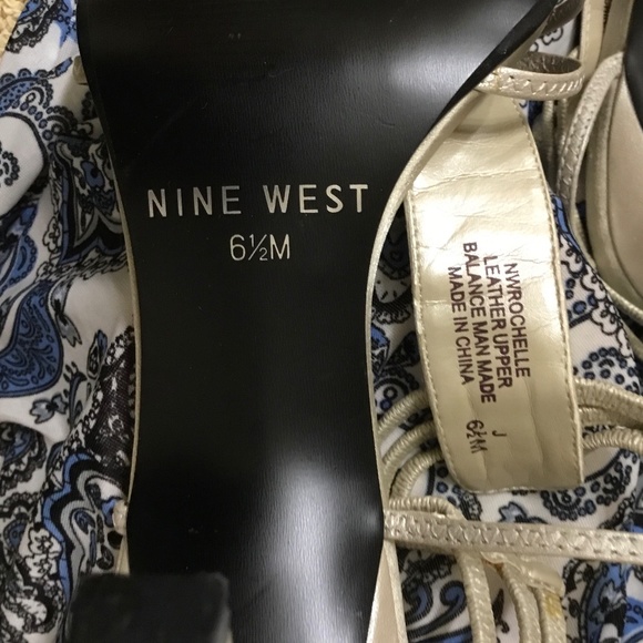 Nine West Rochelle Women's High Heels Slip Ons Open Toe Shoes Size 6.5 - Picture 5 of 8